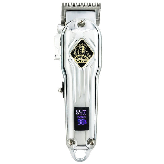 VGR V-267 10W USB Metal Hair Clipper with LED Digital Display & 5 Gears Adjustment (Silver) - free shipping - PMC Jewellery - Order now!
