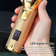 VGR V-280  10W USB Metal Electric Hair Clipper with LED Digital Display (Gold)