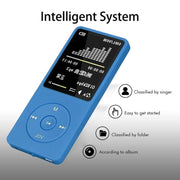 Fashion Portable LCD Screen FM Radio Video Games Movie MP3 MP4 Player Mini Walkman, Memory Capacity:4GB(Light Blue)