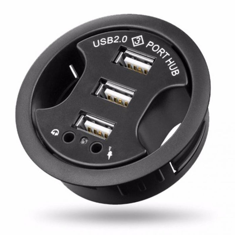 3 Ports USB 2.0 Hub with 3.5mm audio and microphone jack - USB 2.0 HUB by PMC TechLife | Online Shopping South Africa | PMC TechLife | Buy Now Pay Later Mobicred