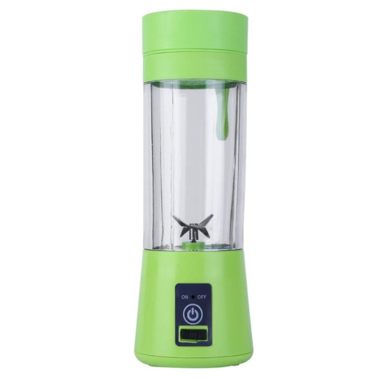 USB Rechargeable Electric Automatic Vegetable Fruit Citrus Orange Juice Maker Cup Mixer Bottle (380ML)(4 Blades Green) - free shipping - PMC TechLife - Order now!