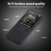 Portable MP4 Lossless Sound Music Player FM Recorder Walkman Player Mini Support Music, Radio, Recording, MP3, TF Card, No Memory(Pink)
