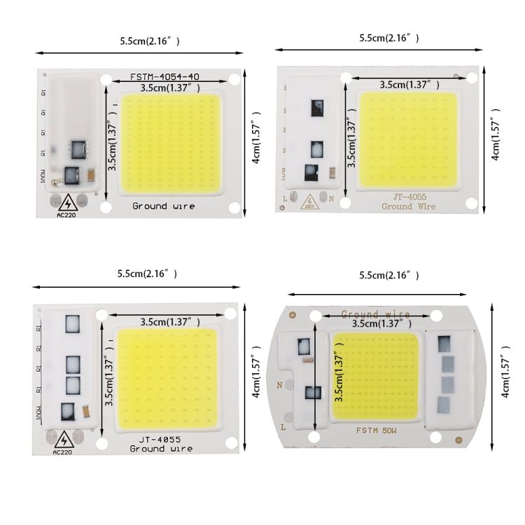 High Power 220V LED FloodlightCool/Warm White COB LED Chip IP65 Smart IC Driver Lamp(20W warm white)