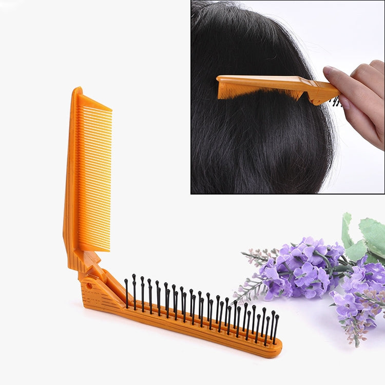 Portable Travel Folding Comb Anti-static Massage Comb(Yellow Wood Grain) - free shipping - PMC TechLife - Order now!