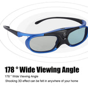 Active Shutter Rechargeable 3D Glasses Support 96HZ/120HZ/144HZ For XGIMI Z4X Z5 H1 JmGo G1 G3 X1 BenQ Acer & DLP LINK Projector