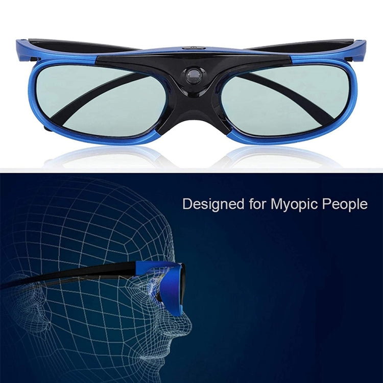 Active Shutter Rechargeable 3D Glasses Support 96HZ/120HZ/144HZ For XGIMI Z4X Z5 H1 JmGo G1 G3 X1 BenQ Acer & DLP LINK Projector - VR Headset by PMC TechLife | Online Shopping South Africa | PMC TechLife