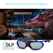 Active Shutter Rechargeable 3D Glasses Support 96HZ/120HZ/144HZ For XGIMI Z4X Z5 H1 JmGo G1 G3 X1 BenQ Acer & DLP LINK Projector