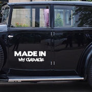 10 PCS MADE IN MY GARAGE Car Styling Stickers Decal Car Body Cool Covers, Size:17.8x5.9cm