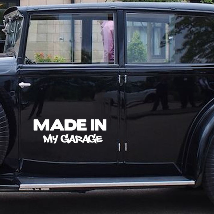 10 PCS MADE IN MY GARAGE Car Styling Stickers Decal Car Body Cool Covers, Size:17.8x5.9cm
