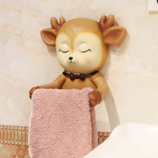 Punch-free Cartoon Animal Creative Home Roll Bathroom Wall-mounted Tissue Box(Baby Deer) - Shelves by PMC Jewellery | Online Shopping South Africa | PMC Jewellery | Buy Now Pay Later Mobicred