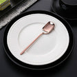 Stainless Steel V-shaped Wall Hanging Design Simple Coffee Spoon Fork Creative Long Handle Stirring Tableware, Style:Spoon, Color:Rose Gold - free shipping - PMC TechLife - Order now!