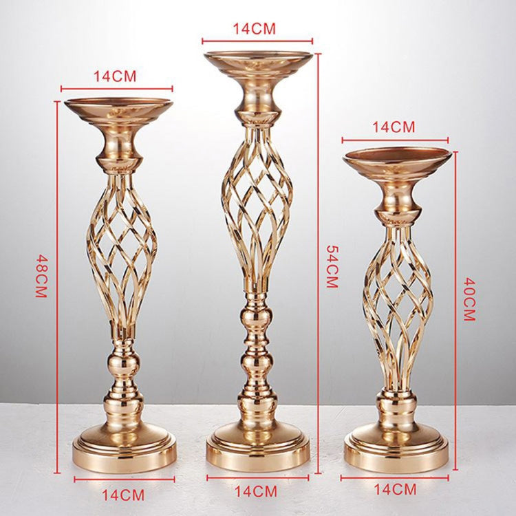 Gold Plated Wrought Iron Candlestick Window Wedding Props Decoration, Size:48cm - Candles & Candle Holders by PMC TechLife | Online Shopping South Africa | PMC TechLife