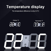 LED Digital Clock Living Room Wall Clock Creative WIFI Clock US Plug, Style:4 Bit WIFI, Color:Sealed Box White