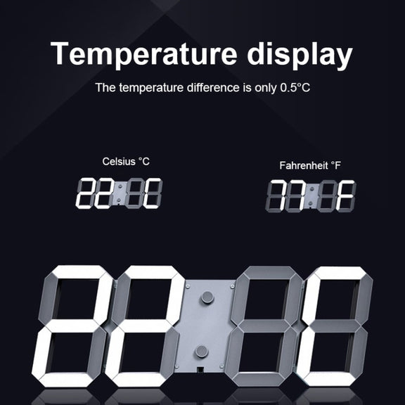 LED Digital Clock Living Room Wall Clock Creative WIFI Clock US Plug, Style:4 Bit WIFI, Color:Sealed Box White