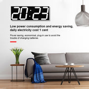 LED Digital Clock Living Room Wall Clock Creative WIFI Clock US Plug, Style:4 Bit WIFI, Color:Sealed Box White