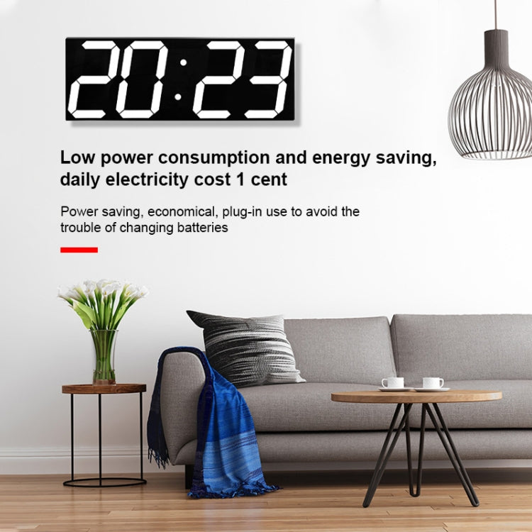 LED Digital Clock Living Room Wall Clock Creative WIFI Clock US Plug, Style:4 Bit WIFI, Color:Sealed Box White