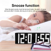 Digital Electronic Alarm Clock Creative LED Desk Clock US Plug, Style:4 Digits 7 Segments(Blue Light)