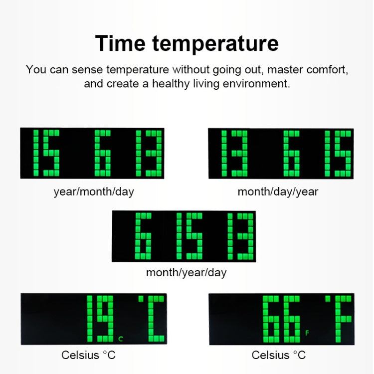 Digital Electronic Alarm Clock Creative LED Desk Clock US Plug, Style:4 Digits 7 Segments(Green Light) - Alarm Clocks by PMc TechLife | Online Shopping South Africa | PMc TechLife | Buy Now Pay Later Mobicred