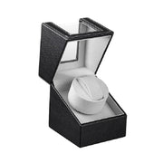 Leather Single Watch Box Electric Motor Watch Shaker Automatic Watch Shaker ���US Plug(Black)