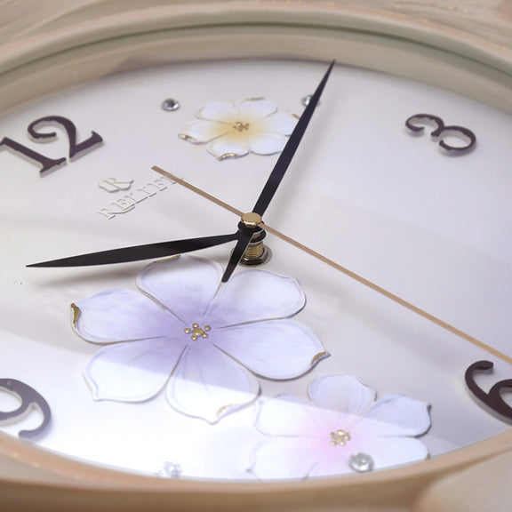 Creative Wall Clock Pure Hand-painted Wall Clock(Purple)
