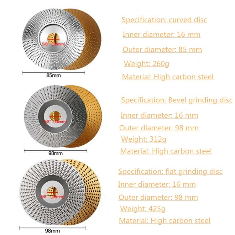 Woodworking Sanding Thorn Disk Angle Grinder Thorn Disk Plastic Grinding Disk Polishing Disk, Style:Bevel(Gold)