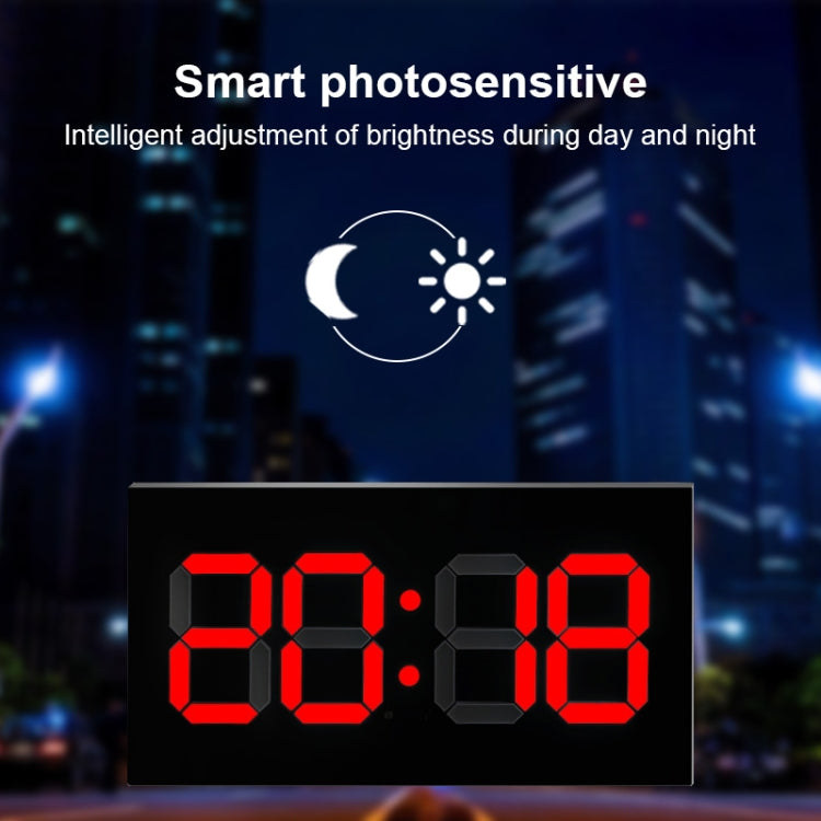 Creative Wall Clock Alarm Clock Simple Remote Control Perpetual Calendar Electronic Clock US Plug, Style:Single-sided Remote Control(Red Font) - Wall Clock by PMc TechLife | Online Shopping South Africa | PMc TechLife | Buy Now Pay Later Mobicred