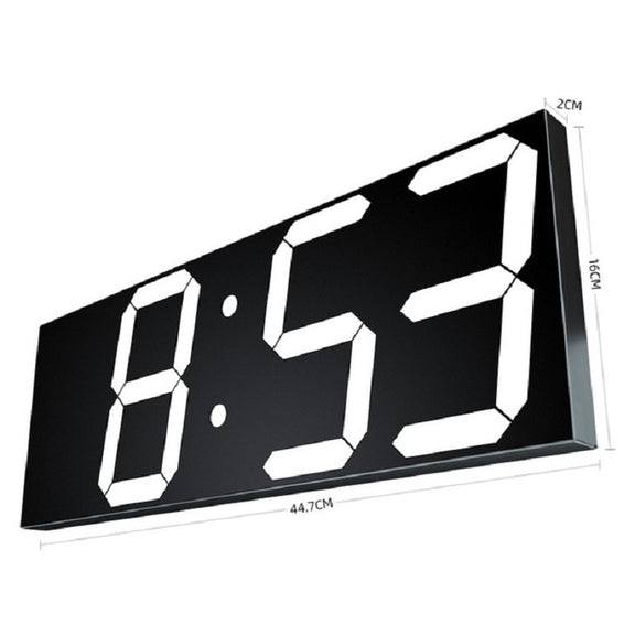 Wall Sticker LED Wall Clock Decorative Clock Creative Acrylic Mirror Clock US Plug, Style:Remote Version Sealed Box(White Font)
