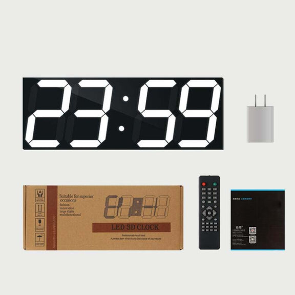 Wall Sticker LED Wall Clock Decorative Clock Creative Acrylic Mirror Clock US Plug, Style:Remote Version Sealed Box(Gold Font)
