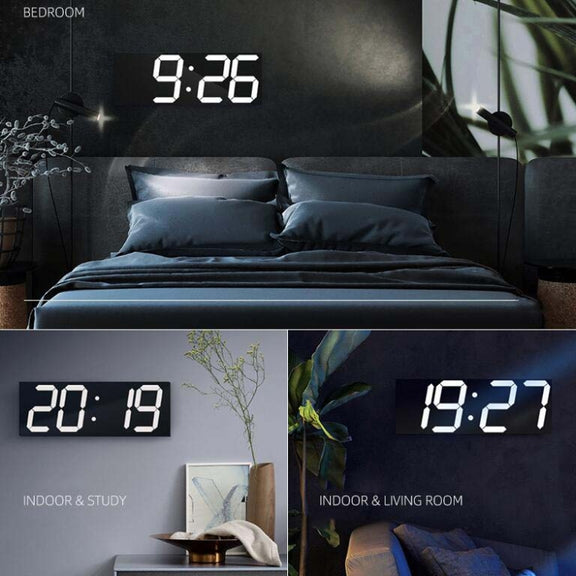 Wall Sticker LED Wall Clock Decorative Clock Creative Acrylic Mirror Clock US Plug, Style:Remote Version Sealed Box(Gold Font)
