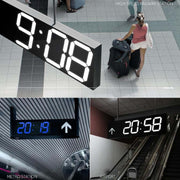 Wall Sticker LED Wall Clock Decorative Clock Creative Acrylic Mirror Clock US Plug, Style:Remote Version Sealed Box(Gold Font)