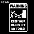 10 PCS QYPF Warning Sticker Funny Prank Car Sticker Vinyl Decoration, Size: 11.8 x 18.3cm (Silver) - Decorative Sticker by PMC TechLife | Online Shopping South Africa | PMC TechLife | Buy Now Pay Later Mobicred