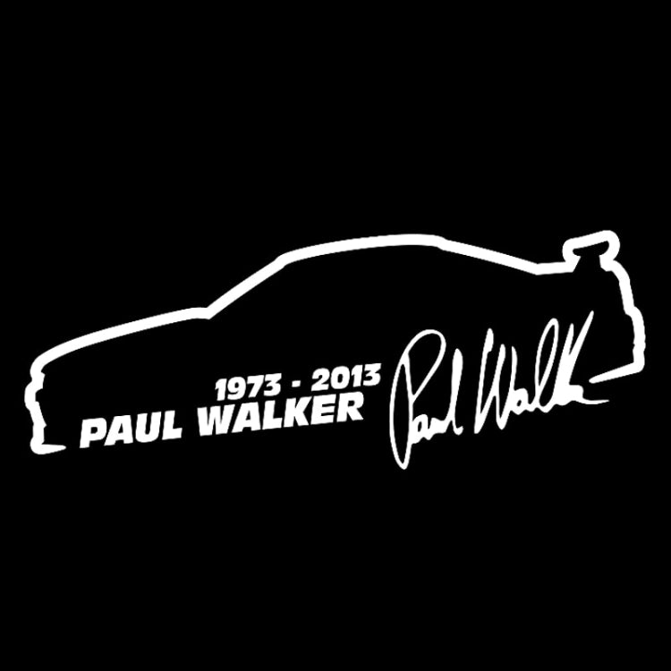 10 PCS Paul Walker Fashion Car Styling Vinyl Car Sticker, Size: 13x5cm(White) - Decorative Sticker by PMC TechLife | Online Shopping South Africa | PMC TechLife | Buy Now Pay Later Mobicred