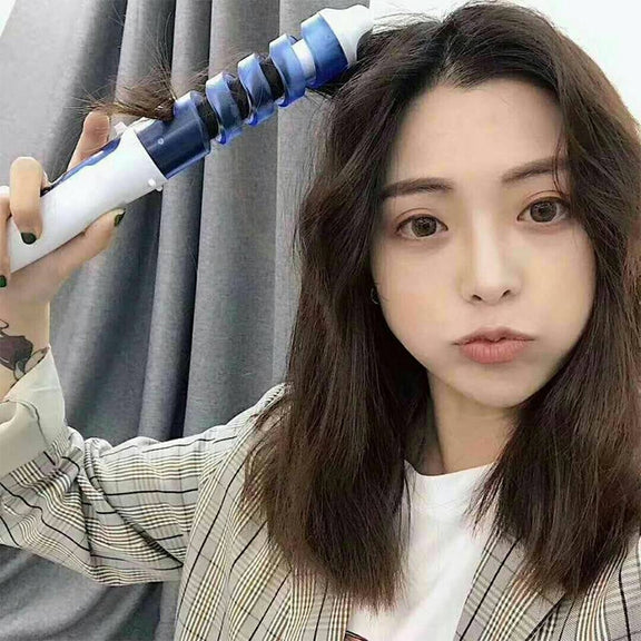 Hair Styling Tool Hair Curler Roller Spiral Curling Iron(Blue)