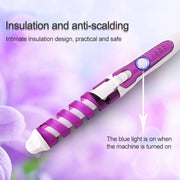 Hair Styling Tool Hair Curler Roller Spiral Curling Iron(Blue)