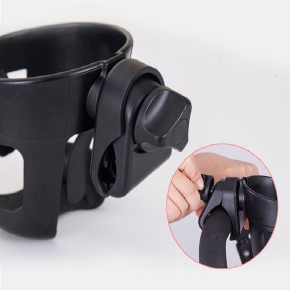 Baby Stroller Accessories Cup Holder Children Tricycle Bicycle Stroller Umbrella Car Bottle Water Bottle Cup Holder, Size:16��10.5��11.5cm(Black)