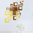 Home Mirror Surface Sticker Home Office Decorative Mirrors 3D Stereo Clock Acrylic Mirror Clock Block Combination Clock(Mirror Deep Gold) - Wall Clock by PMc TechLife | Online Shopping South Africa | PMc TechLife | Buy Now Pay Later Mobicred