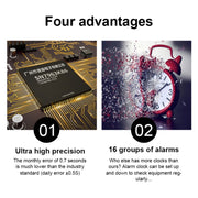 Multifunctional LED Wall Clock Creative Digital Clock, Style:Sealed Box Remote Control(White Font)