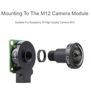 Waveshare WS1603212 For Raspberry Pi M12 High Resolution Lens, 12MP, 160 Degree FOV, 3.2mm Focal Length, 23967