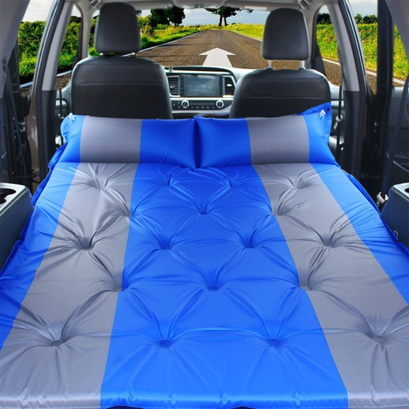 5cm Thick Inflatable Automatic SUV Car Inflatable Bed Travel Car Outdoor Air Mattress Bed Car Auto Sources Bed Travel Bed(Blue)