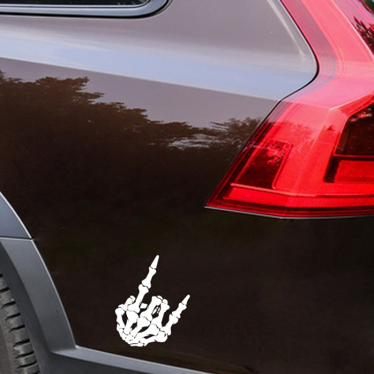 10 PCS QYPF Skull Finger Pattern Car Sticker Vinyl Decoration, Size: 13x18cm(Black) - free shipping - PMC Jewellery - Order now!