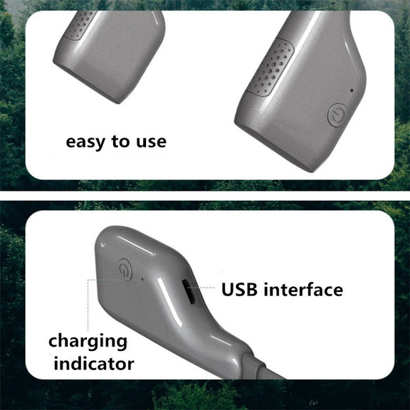 Hanging Neck Negative Ion Air Purifier Portable Household Formaldehyde Removal Portable Purifier(Black)