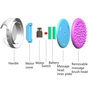 Electric Meridian Body Brush Massager Scraping Instrument(Pink)