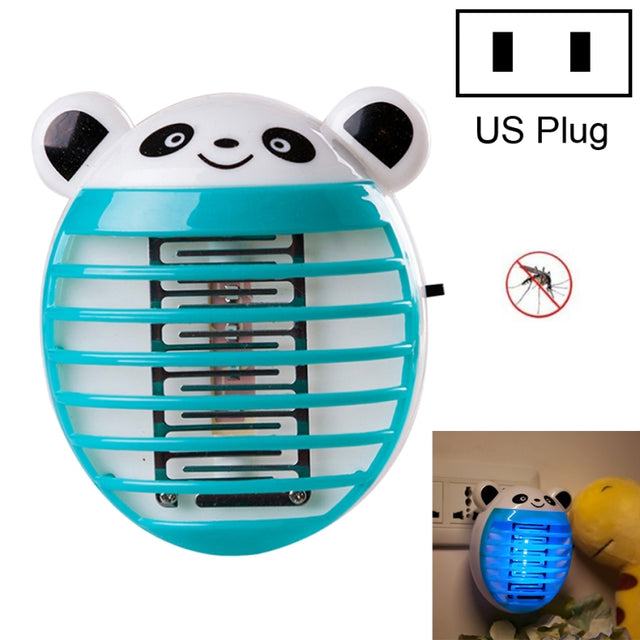 Cute Household Mosquito Killer Lamp LED Light Anti Mosquito Bug Zapper Insect Muggen Killer Night Light Colorful US Plug(Blue)