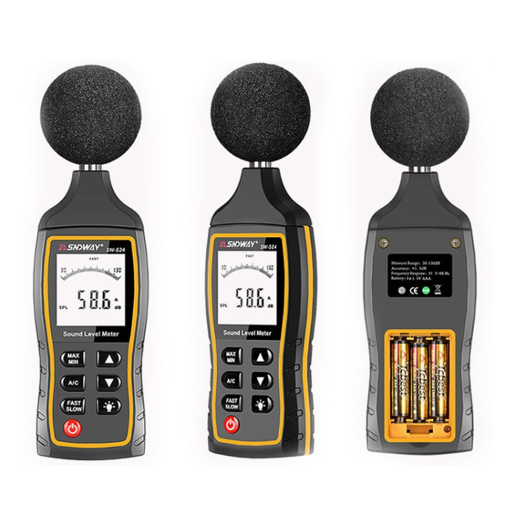SNDWAY Handheld High Precision Noise Decibel Meter, Model:SW524(Storage+USB Communication) - free shipping - PMC Jewellery - Order now!