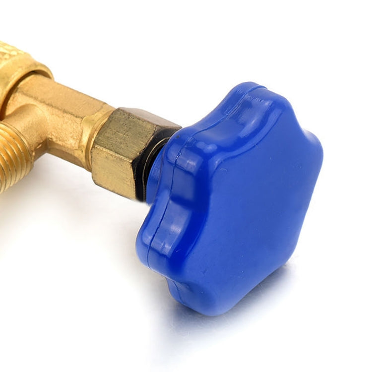 Blue Metal Valve Bottle Opener 1/4 SAE Connector Dispensing Refrigerant Valve Bottle Openers for R22 R134a R410A - Others by PMC TechLife | Online Shopping South Africa | PMC TechLife | Buy Now Pay Later Mobicred