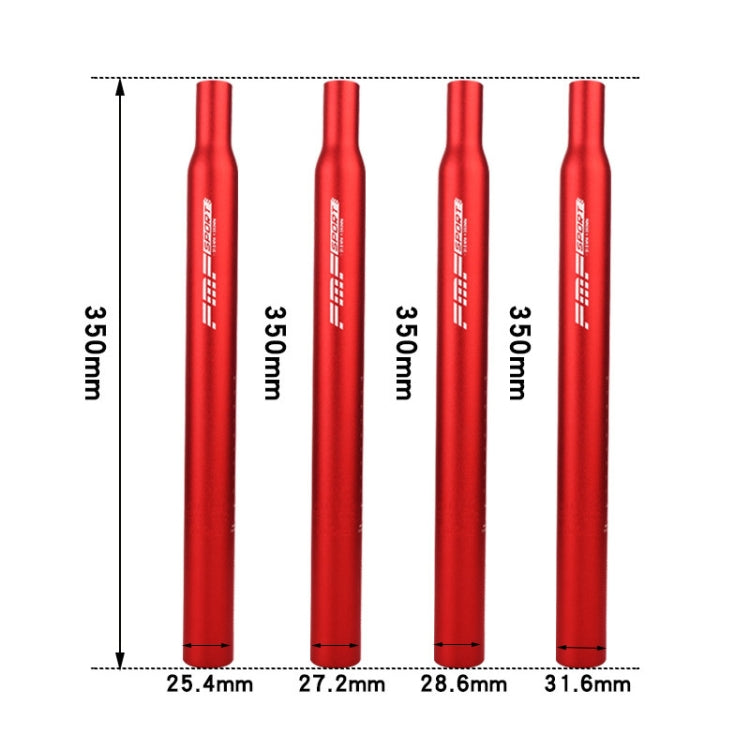 FMFXTR Aluminum Alloy Mountain Bike Extended Seat Post, Specification:31.6x350mm(Black)