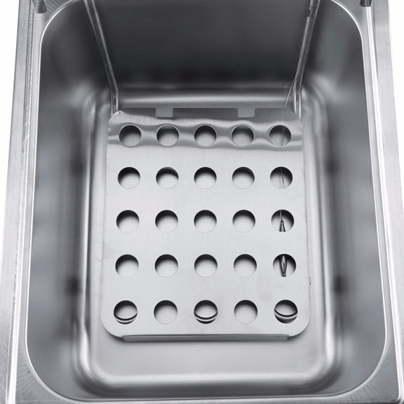 Desktop Thickening Electric Fryer Fried Chicken Legs Fries Stainless Steel Electric Fryer With Basket(Single Cylinder Single Screen)