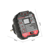 HT106 Socket Testers Voltage Test Detector Ground Line Neutral Line Live Line Leakage Electroscope(UK Plug)