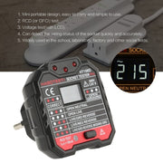 HT106 Socket Testers Voltage Test Detector Ground Line Neutral Line Live Line Leakage Electroscope(US Plug)