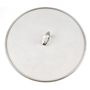 Stainless Steel Oil Proof Cover Fried Oil Splash Proof Net Cover Pizza Tray Kitchen Gadget, Size:33cm(Stainless steel)